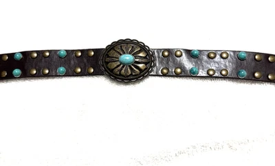 Hat Band 22" with turquoise beads - Image 1 of 3