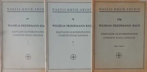 Piano scores : Wilhelm Friedemann Bach. Complete Sonatas, 3 vols. Nagels - Picture 1 of 1