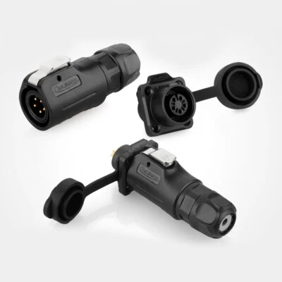 Quick Locking M12 Waterproof Electrical Solar Panel 5 Pin Connector LED Lighting - Image 1 of 4