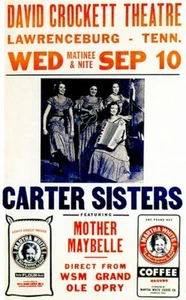 Carter Sisters - Lawrenceburg TN - 1952 - Poster - Foto 1 di 1