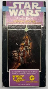 Juego de 10 figuras de metal de 25 mm A New Hope Star Wars Wes End Games años 80 - Imagen 1 de 8