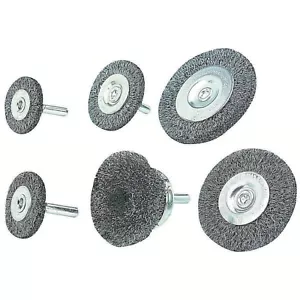 6 Stück Drahtrad & Bürsten Set / 1/4" Schaft Entfernen Rost & Zunder - Bild 1 von 4