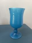 Vintage Seguso Blue Murano Pulegoso Goblet  Glass