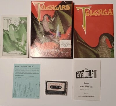Vtg 1984 Telengard No. 42401 Microcomputer Games CassetteAvalon Hill W/ Poster - Image 1 of 4
