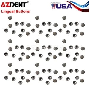 500pcs AZDENT Dental Orthodontic Lingual Buttons Bondable Round Base Monoblock - Picture 1 of 13