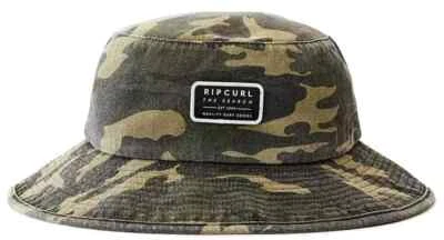 Rip Curl Crusher Wide Brim Hat - Camo Olive Surfing Fishing Bucket Hat S-M NWT - Изображение 1 из 3