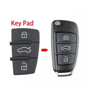 Key Fob 3 Button Rubber Pad Replacement For Audi A1 A3 A4 A6 S3 S4 TT Q3 Remote - Picture 1 of 5