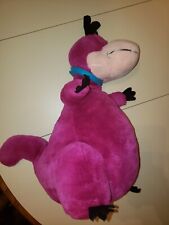 HUGE Vintage Dino Flintstones 1996 Plush Purple Pet Dinosaur Stuffed Animal 22"