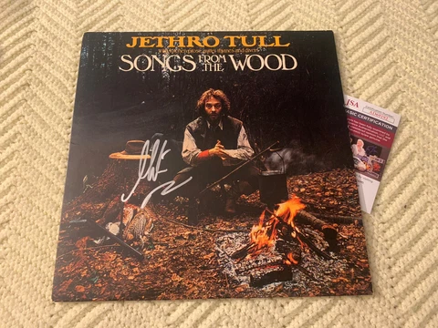 Martin Barre SIGNED Songs From The Wood Vinyl Record ALBUM JSA Authenticated COA Cover