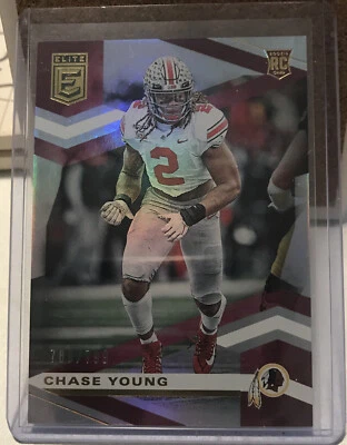 2020 Panini Elite Chase Young Rookie Refractor /799 - Image 1 of 2