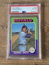 1975 Topps Baseball PSA 6 George Brett Rookie Card HOF 