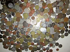 5 lbs of WORLD FOREIGN COINS, mixed bulk lot. Many Countries! Actual Pictured - Picture 1 of 17