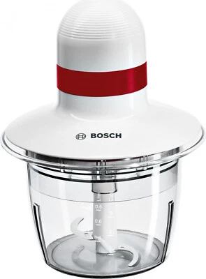 Bosch Mini Tritatutto Tritaverdure 400W con Bicchiere Bianco Rosso MMRP1000 - Immagine 1 di 3