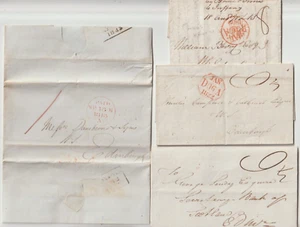 1809/43  2 LETTERS & 2 WRAPPERS STONEHAVEN POSTMARKS TO EDINBURGH THOMAS KINNEAR - Picture 1 of 5