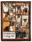 Funny Boxers Dog Blanket Cute Puppy Dogs Pet Love Sofa Blankets Christmas Gift
