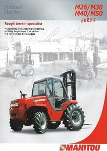 Fork Lift Truck Brochure - Manitou - M26 M30 M40 M50 Euro 2 - c2007 (LT550) - Picture 1 of 1