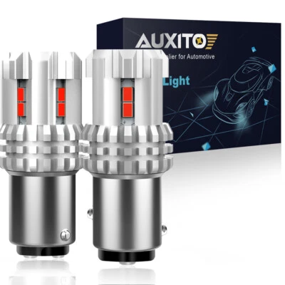 2 красные светодиодные лампы 1157 BAY15D для задних стоп-сигналов поворота 2057 2357 7528 - Изображение 1 из 4