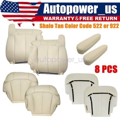 For 1999-2002 Chevy Tahoe Driver & Passenger Side Seat Cover Tan & Foam Cushion - Image 1 of 4