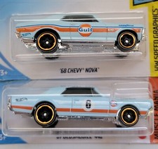 Hot Wheels Speed Graphics 68 Chevy Nova & Muscle Mania 67 Oldsmobile 442 Gulf...