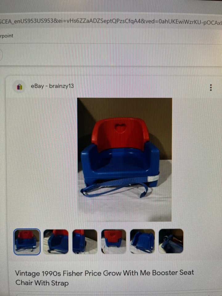 Asiento elevador Fisher Price años 90 rojo/azul Foto 1 de 1