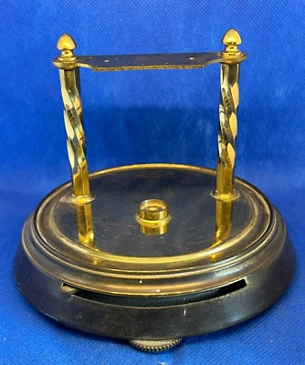 FHS 921-001 Vintage Socle Pied pour Horloge Pendule Uhrensockel Clock base Doré - Photo 1/4