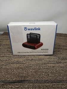 Wavlink USB 3.0 Dual Bay External Hard Drive Docking Station WL-ST341UA BOX HOLE - Picture 1 of 9