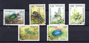 Monaco 1987 set Insects/beatle/Insekten stamps (Michel 1796/1801) nice used - Picture 1 of 1