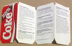 SELTEN! 1985 Coca-Cola Prototyp recycelbare Kunststoffdosen Info Broschüre, Fragen & Antworten, Neu aus altem Lagerbestand - Bild 1 von 3
