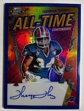 2022 Contenders Optic Thurman Thomas All Time Contenders Autograph Blue SP /30