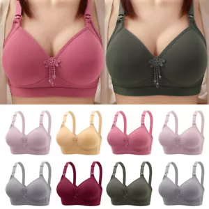 Womens Wireless Fashion Comfort Bra Full Padded Push Up Bra Underwear - Picture 1 of 31