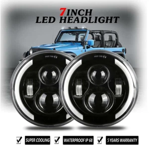 Faros Sellados 7" Redondos LED Lámpara Blanca Para Datsun 1200 1300 2402 2602 H4 Semi - Imagen 1 de 12