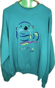 Vintage 1996 Galligaskins Juneau Alaska Beaver Crew Neck Sweater 2XL by Storm - Picture 1 of 5