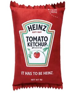 New Officially Licensed Heinz Tomato Ketchup Packet Logo Decorative Throw Pillow