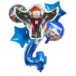 Roblox Palloncini Set 6 Pezzi con 4 Numeri Blu per Decorazione Festa Compleanno - Foto 1 di 2
