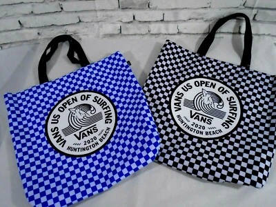 NUEVO CON ETIQUETAS VANS 2020 VUSO TOTE Viaje Playa Piscina Parque Gimnasio Bolso AZUL/NEGRO TABLERO DE AJEDREZ Foto 1 de 4