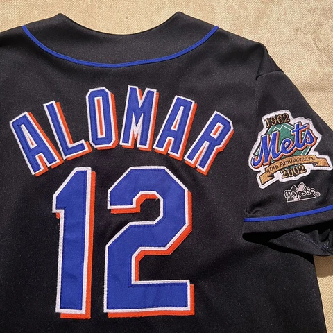 Roberto Alomar Stitched New York Mets 40th Anniversary Alternate Jersey Cover
