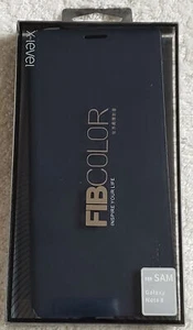 For Samsung Galaxy NOTE 8 X-Level FIBCOLOR Ultra Slim Full Flip Case/Stand BLUE - Picture 1 of 12