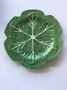 Seltener Bordallo Pinheiro GRÜNKOHL 12" Abendessen LADETELLER natürliche Verrücktheit - Bild 1 von 4