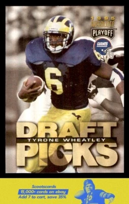 1995 Playoff Absolute Draft Picks Tyrone Wheatley RC/Rookie card #191 NYG - Image 1 of 2