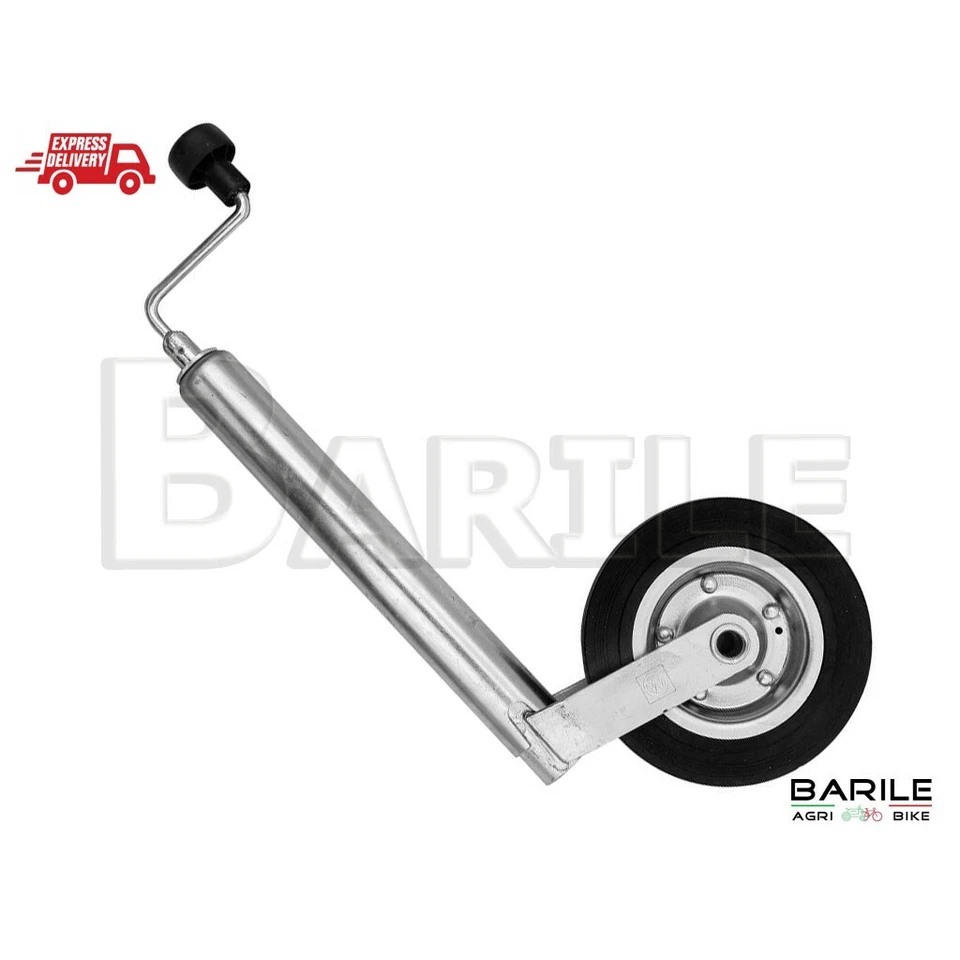 BARILEAGRIBIKE Servotimone Ruota Sollevamento Ø 48 Telescopico Carrello - Auto - Moto - Barca