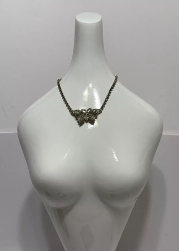 COLLANA FARFALLA CRISTALLO ARGENTO GIANNI VERSACE VINTAGE
