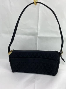 Vera Bradley Classic Black Quilted Handbag Purse Front Pocket - Picture 1 of 16