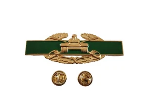 U.S MILITARY COMBAT ARMOR BADGE DOUBLE CLUTCH BACK TANK HAT PIN - Picture 1 of 3