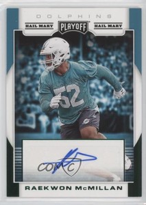 2017 Panini Playoff Signatures Hail Mary Raekwon McMillan #RS-RM Rookie Auto RC