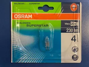 OSRAM Halogen Pin Socket Lamp Halostar Superstar 14W=20W 12V G4 230lm 67423 - Picture 1 of 2