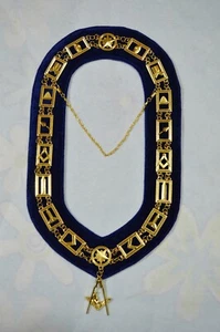 COLLAR DE CADENA AZUL MASÓNICO CON JOYA OFICIAL DIÁCONO JUNIOR GRATIS - Imagen 1 de 3