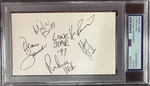 LONESTAR SIGNED INDEX CARD PSA ENCAPSULATED BRITT MACDONALD RAINWATER RICH SAMS - Picture 1 of 2