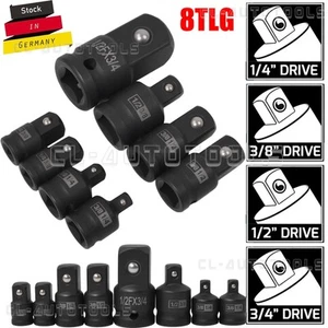 8-tlg. Stecknuss Adapter Satz Schlagschrauber Nuss Set 1/4 3/8 1/2 Auf 3/4 Zoll - Bild 1 von 14