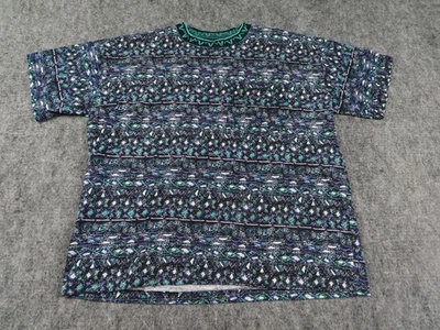 Vintage Caesars Palace Shirt Mens Large Blue Tom Tom Striped Aztec Skater Surfer - Image 1 of 4