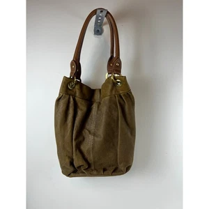 Coldwater Creek Bolso Cubo de Cuero Marrón Bolso de Hombro Cartera de Todos los Días - Imagen 1 de 13